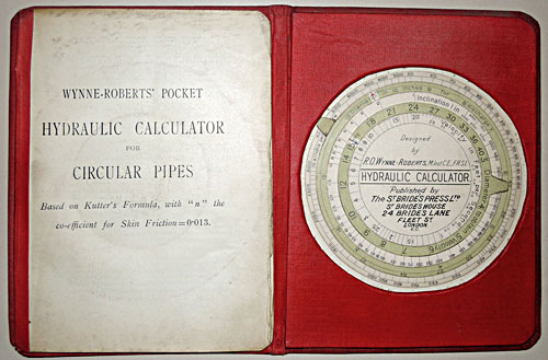 Wynne-Roberts' Hydraulic Calculator
