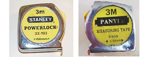 Tape measures by Stanley and Pinyi