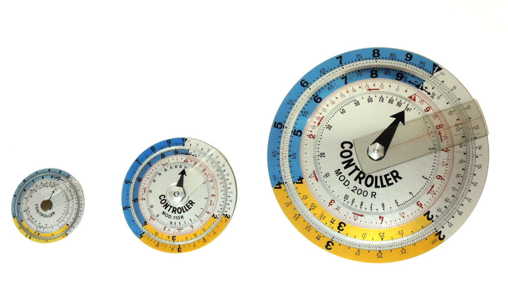 Three Controller circular slide rules