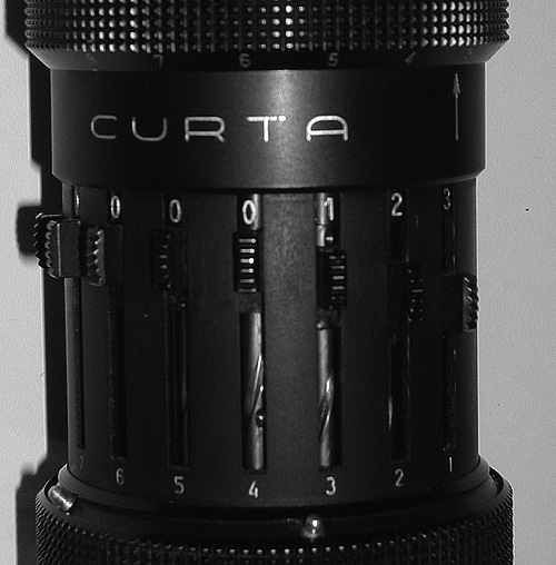 Curta calculator detail