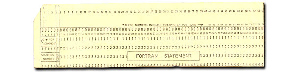 IBM punched card bookmark