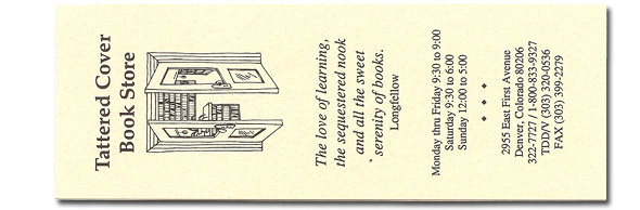 Bookmark of The Tattered Cover, Denver, Colorado