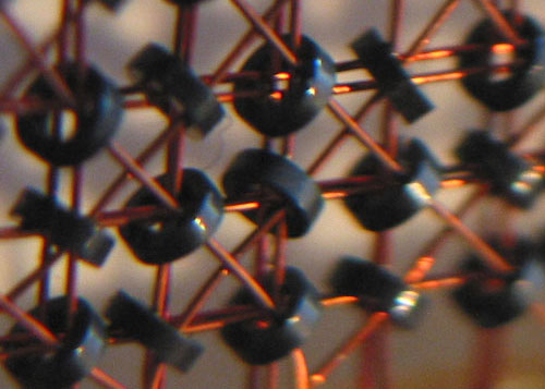 Close up of a core memory plane