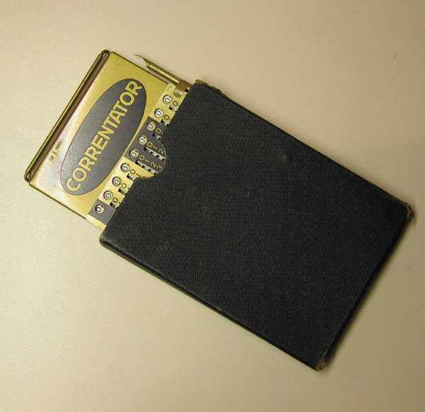 Correntator slide adder in its carrying case