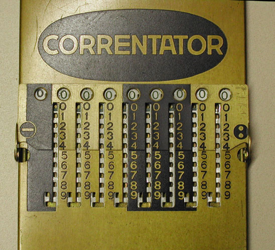 Correntator slide adder - subtraction configuration