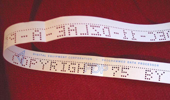 Punched paper tape