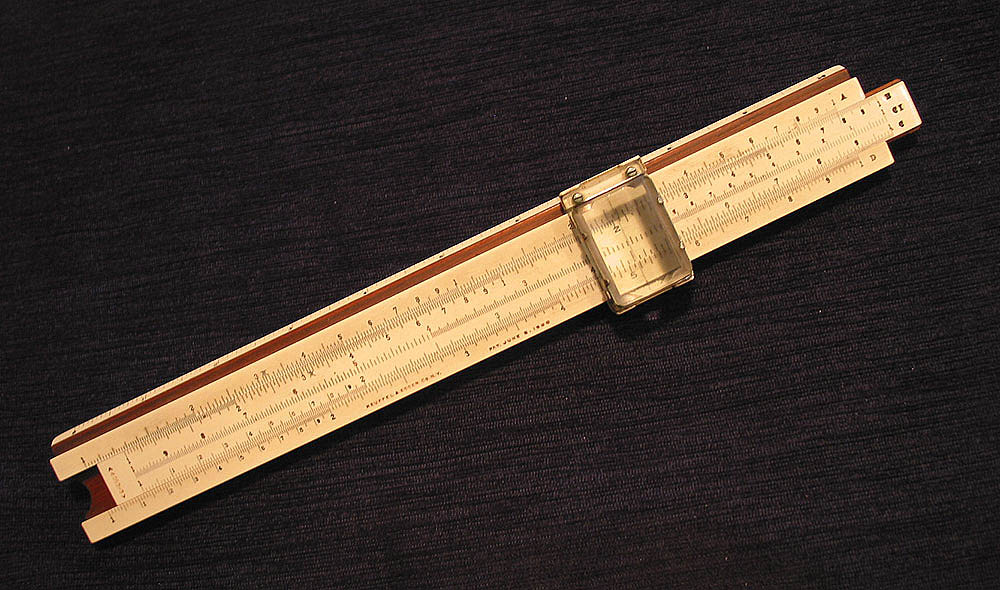 The K&E 4053-3 slide rule with magnifier