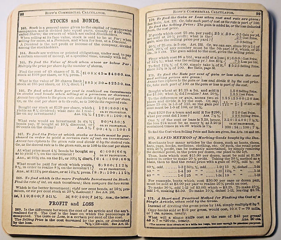 Pages from Ropp's Commercial Calculator
