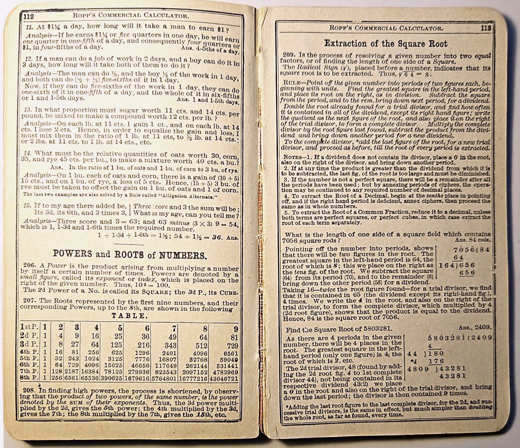 Pages from Ropp's Commercial Calculator