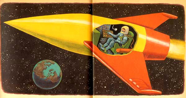 Image from Exploring Space, a Little Golden Book, United States, 1958.

