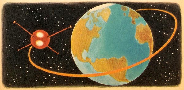 Image from Exploring Space, a Little Golden Book, United States, 1958