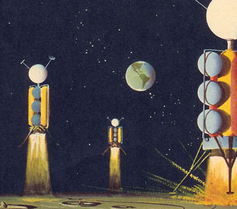 Image from Space Flight, the Golden Library of Knowledge, United States, 1957