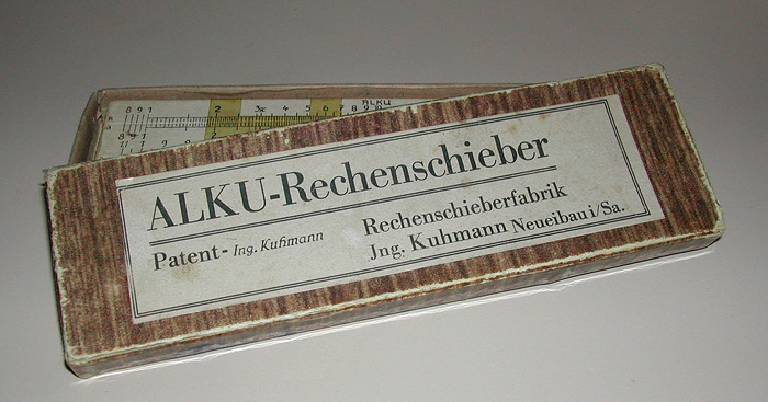 Box of ALKU slide rule