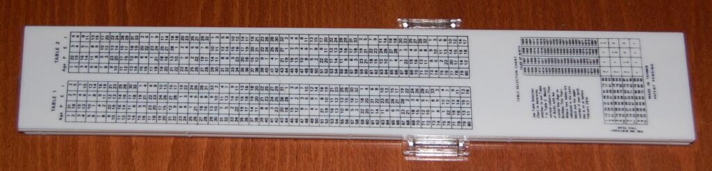 Bio-Slide Biorhythmic Slide Rule  - back