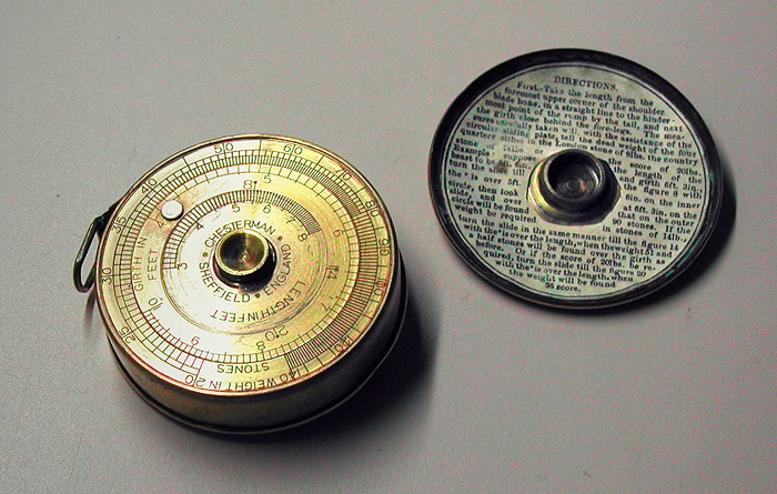 Chesterman's cattle gauge with cover removed