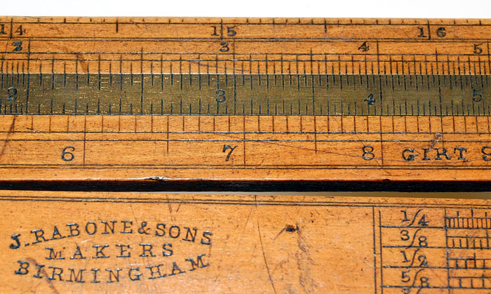 A Coggeshall carpenter's rule - detail