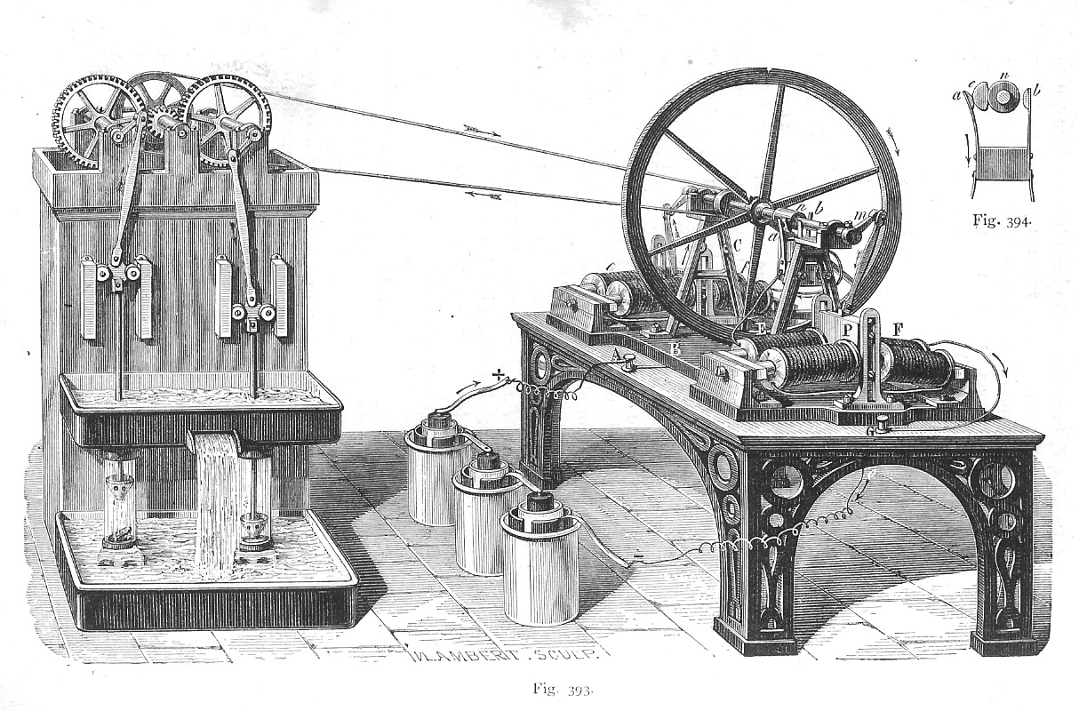 Electromafnetic machine - Illustration from “Natural Philosophy for general readers and young persons”