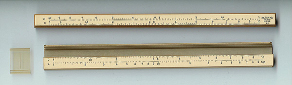 Hemmi No. 22 slide rule components