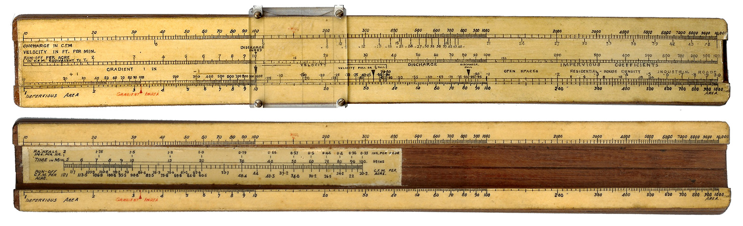 A homemade hydrological slide rule