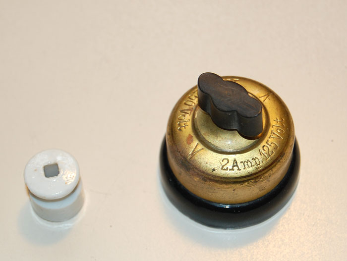 A ceramic light switch and insulator