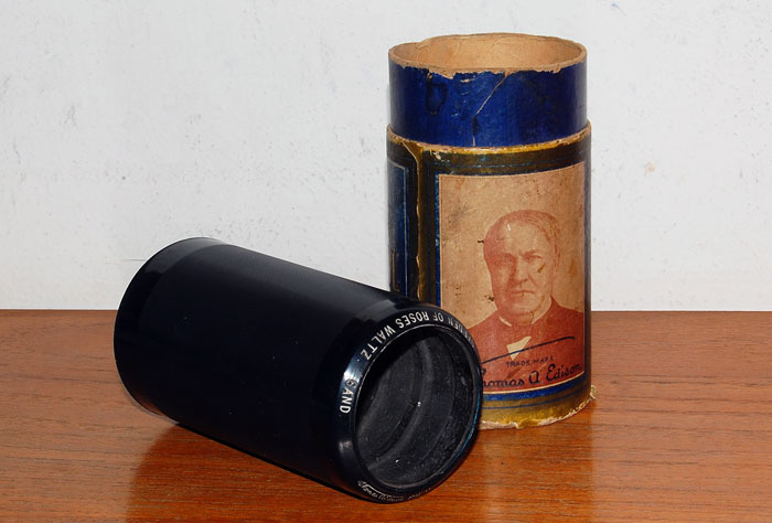 An Edison company phonograph cylinder