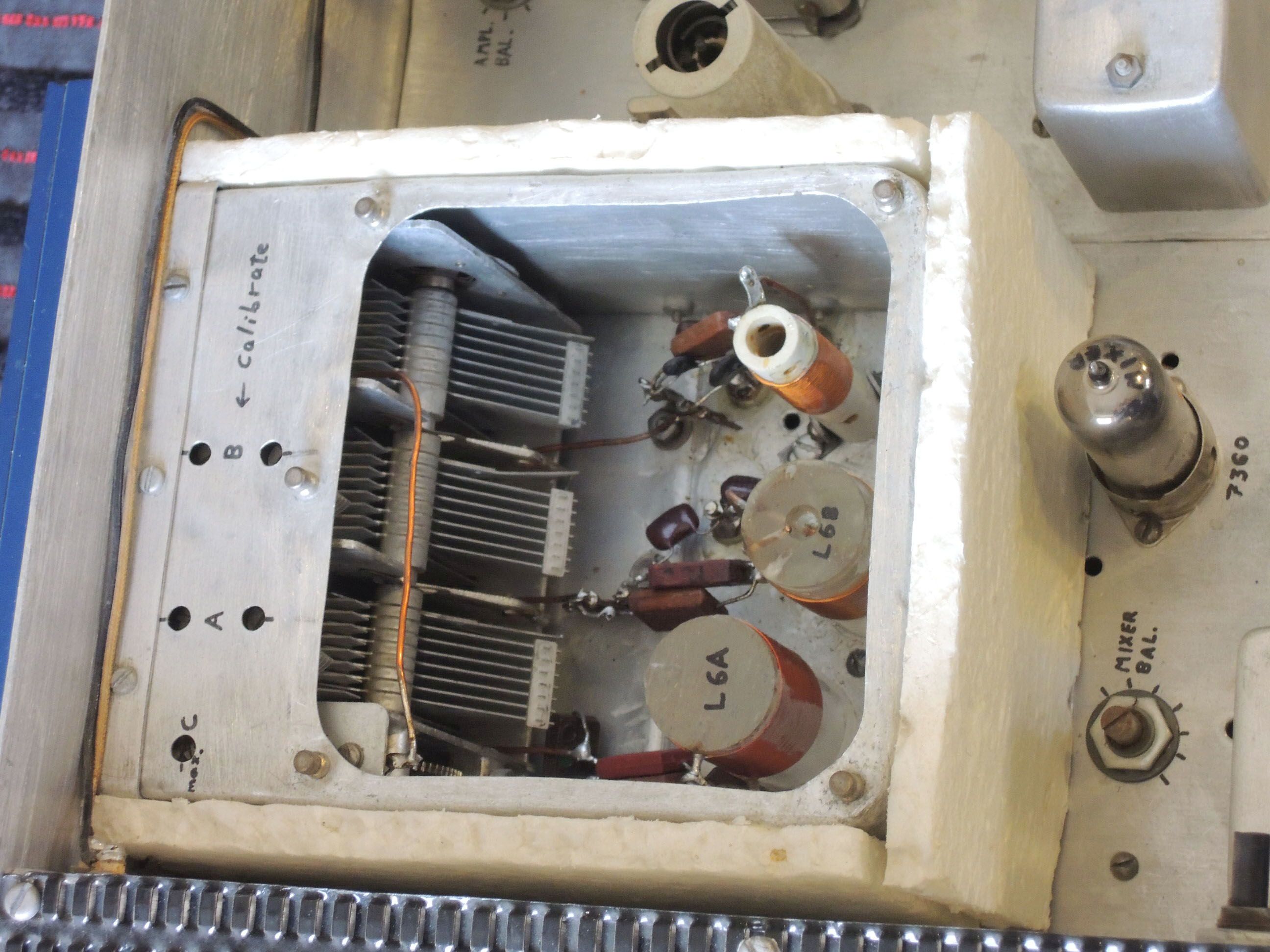 VFO tuning compartment with cover off