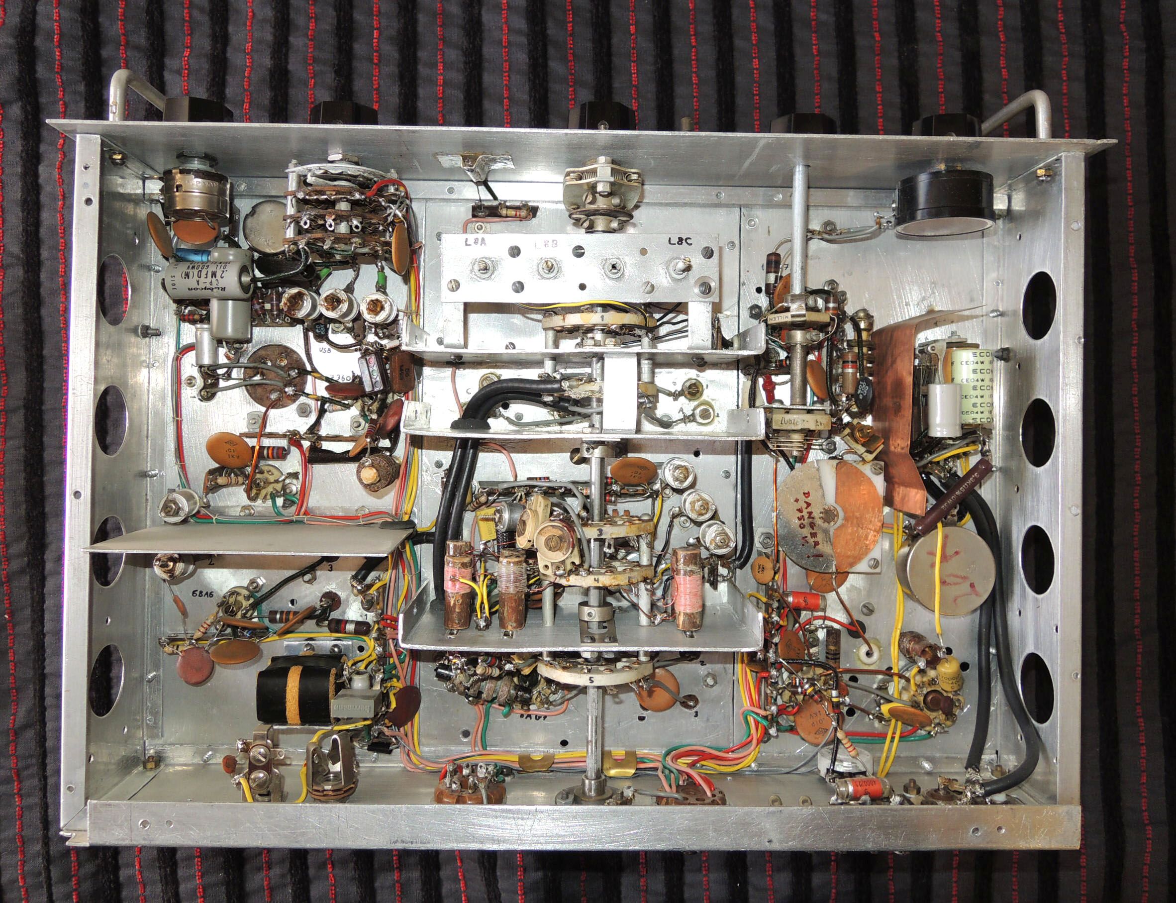 The underside of the chassis with shielding off