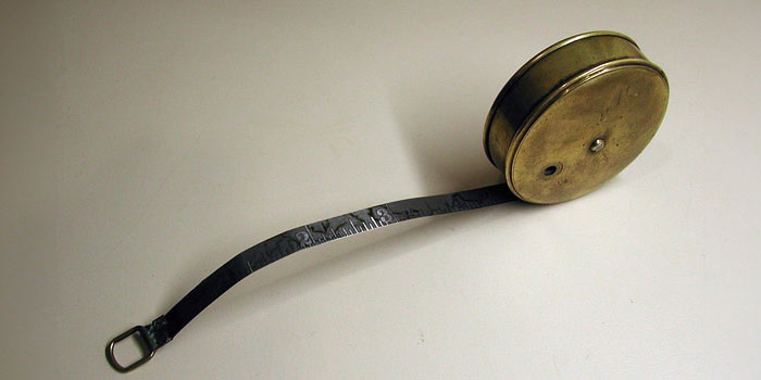 Chesterman's cattle gauge used as a tape measure