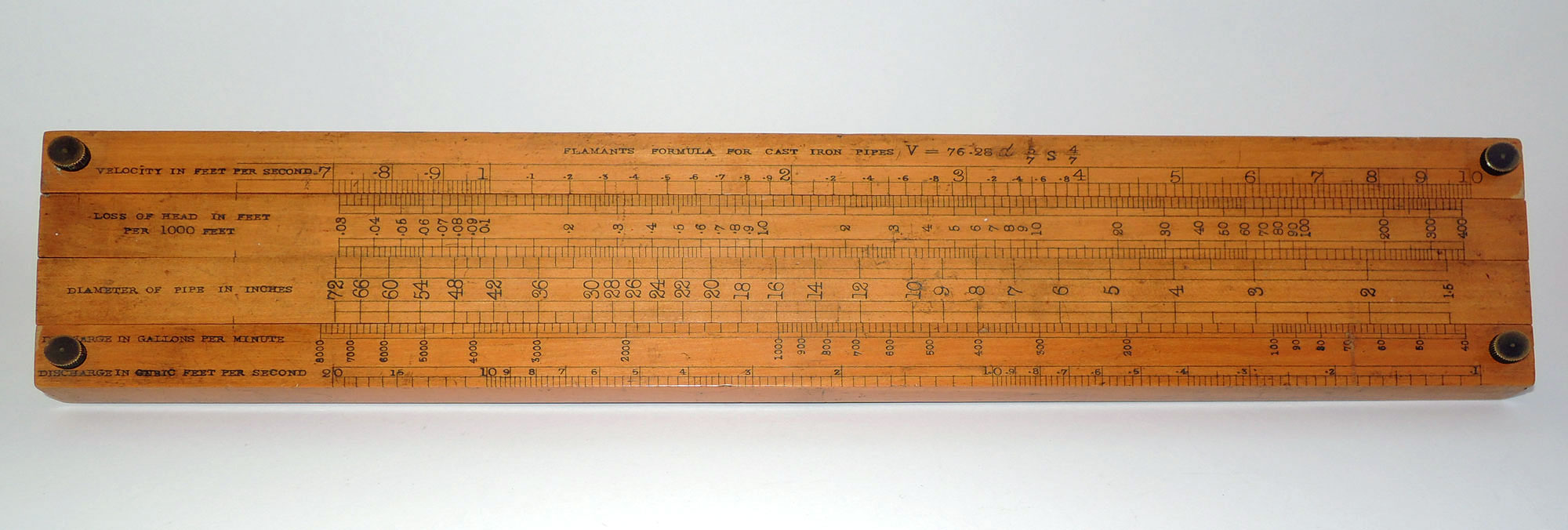 Baines slide rule