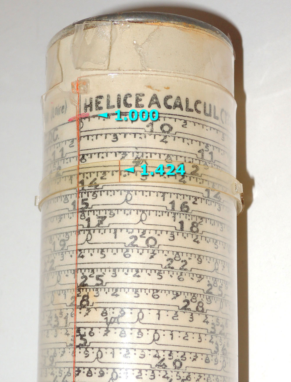 Lafay's Hélice a Calcul - calculation example