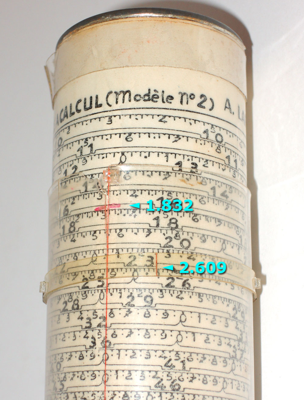 Lafay's Hélice a Calcul - calculation example
