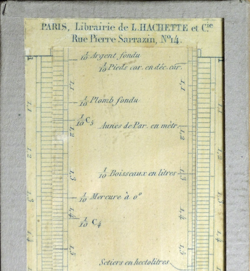 Lalanne's slide rule - detail