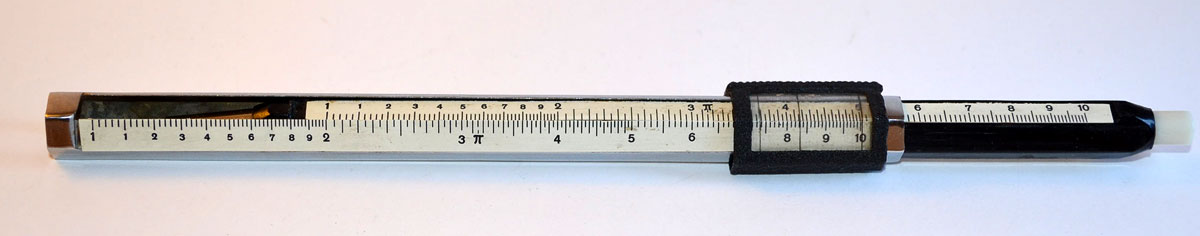 Makeba Kombinator slide rule pencil - calculation example