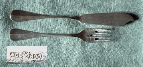 Silver plated fish tableware