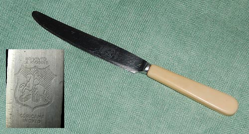 A stainless dessert knife by Coricama