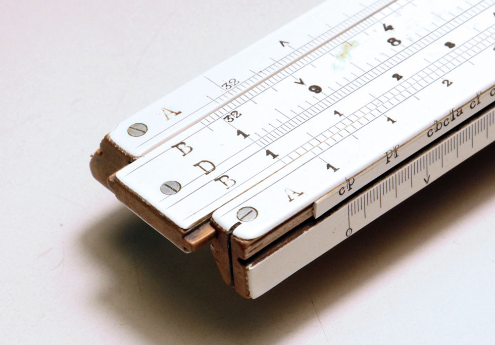 Tavernier-Gravet slide rule - early 20th century - detail