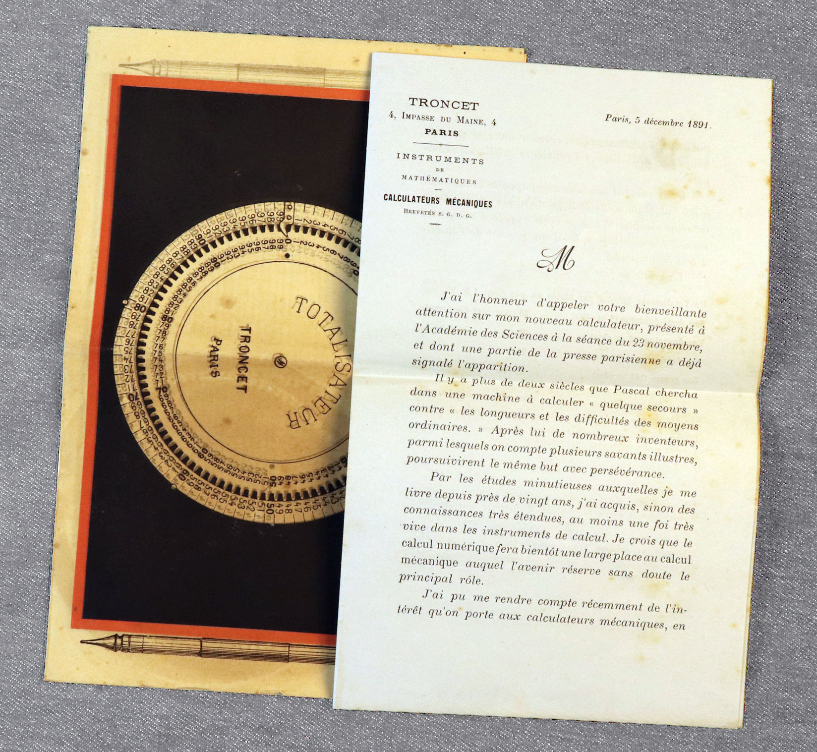 Instruction sheet and marketing letter