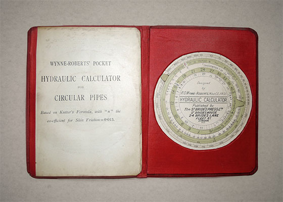 Wynne-Roberts’ hydraulic calculator 95