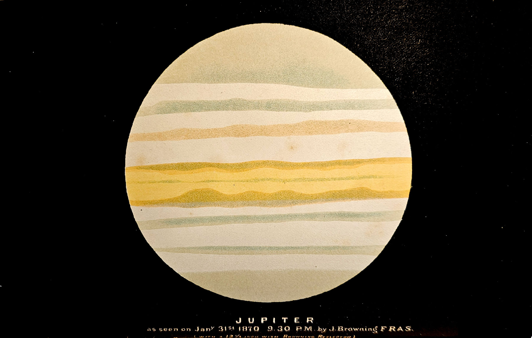 Image of Jupiter, from Other worlds than ours by Richard Proctor