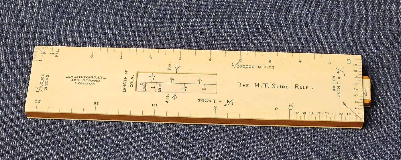 Steward's M.T. Slide rule 1 The Steward M.T. slide rule