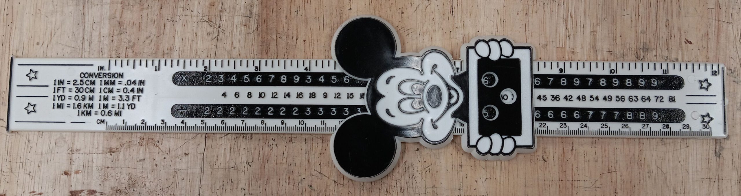 Mickey Mouse arithmetical ruler