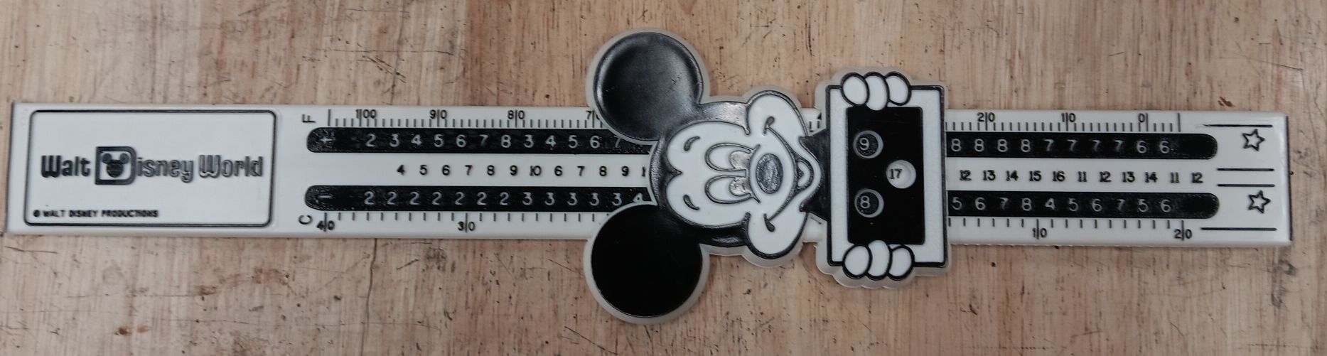 Mickey Mouse arithmetical ruler