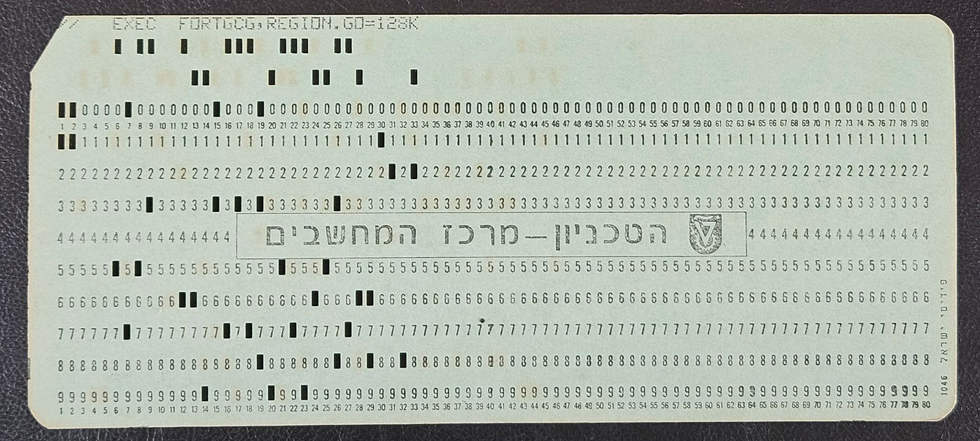 It's all in the holes 3 A control punched card
