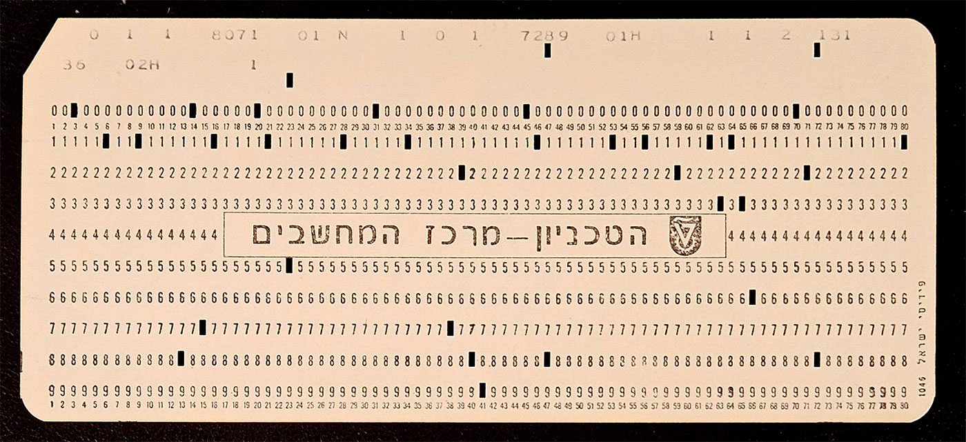 It's all in the holes 6 A data punched card