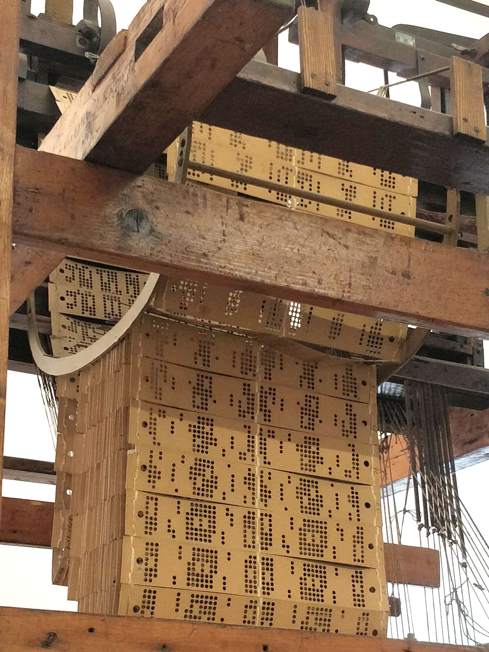 It's all in the holes 12 Jacquard loom cards