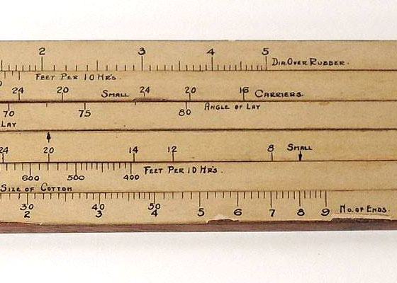 Deciphering the “textile” slide rule 1