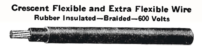 Deciphering the “textile” slide rule 3 Braided insulated cable from a 1948 catalog