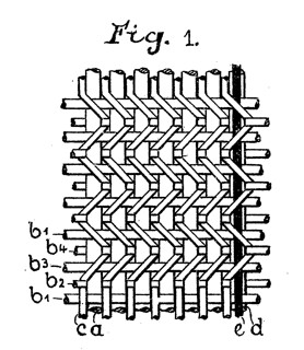 Deciphering the “textile” slide rule 2 Patent drawing of India rubber textile fabric