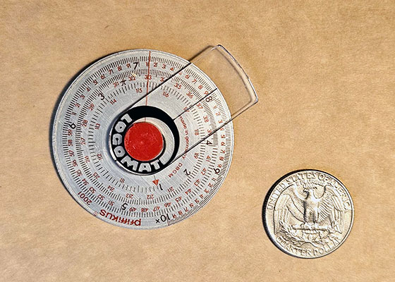 A tiny spiral slide rule 2 A tiny spiral slide rule 1