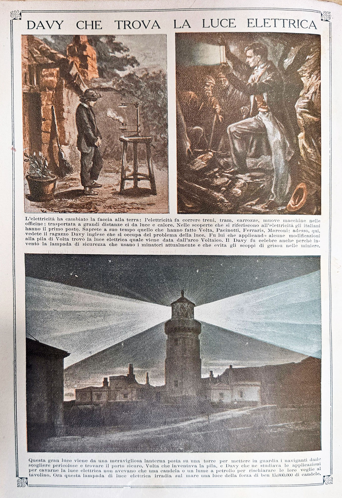 The moving event horizon of tech history 4 Humphry Davy, in “Enciclopedia dei Ragazzi”